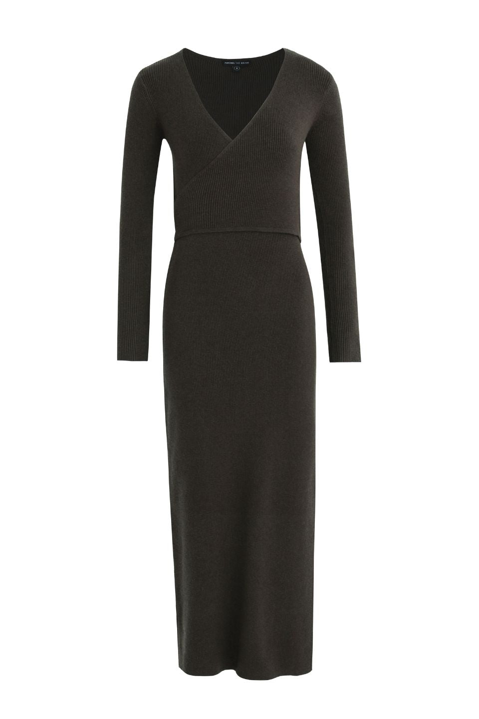 AMONG THE BRAVE ANOTHER WRAP RIB KNIT DRESS