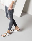 BIRKENSTOCK ARIZONA BIRKO FLOR - NARROW - WHITE
