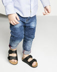BIRKENSTOCK KIDS ARIZONA BIRKO FLOR - BLACK