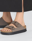 BIRKENSTOCK PLATFORM BIRKO-FLOR VEGAN - NARROW - MOCCA