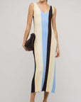 STAPLE THE LABEL ATLAS STRIPE KNTI DRESS