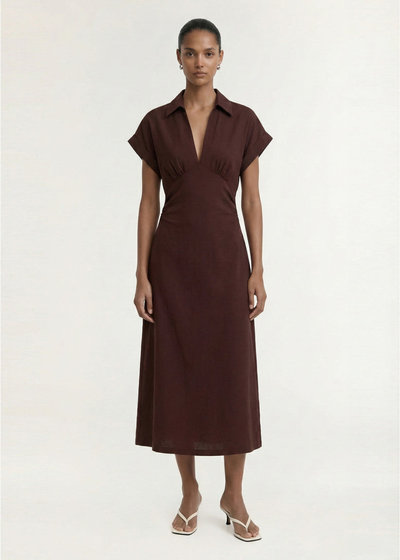 STAPLE THE LABEL RHODES MIDI DRESS