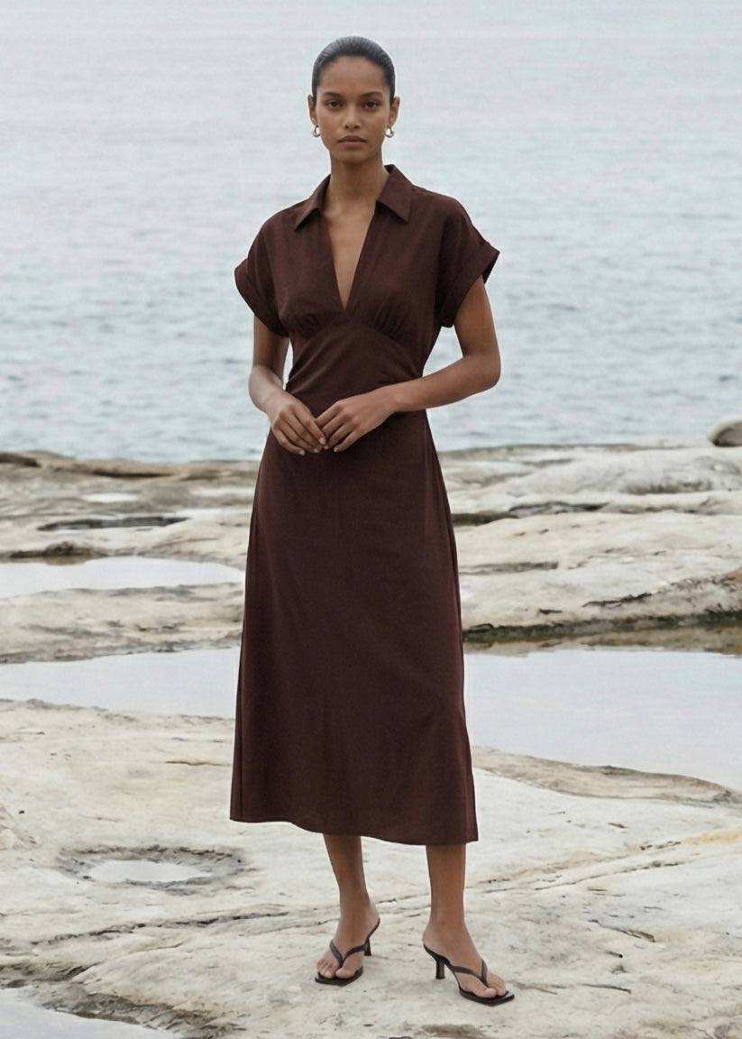 STAPLE THE LABEL RHODES MIDI DRESS