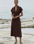 STAPLE THE LABEL RHODES MIDI DRESS
