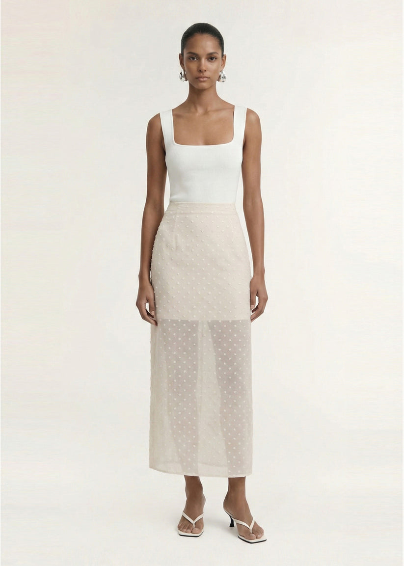 STAPLE THE LABEL ETOILE LAYERED MIDI SKIRT