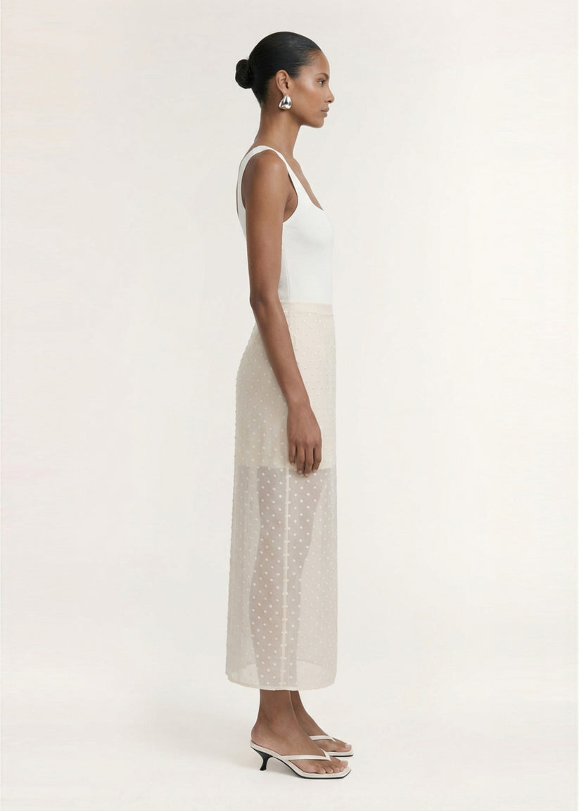 STAPLE THE LABEL ETOILE LAYERED MIDI SKIRT
