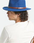 BRIXTON MESSER FEDORA - MIGHTNIGHT BLUE/PINECONE