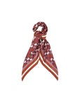 KAREN WALKER MONOGRAM LARGE CHECK CLASSIC SCARF PLUM