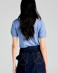KAREN WALKER POINTELLE KNIT TEE