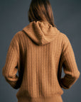 KAREN WALKER CAMPUS CABLE KNIT HOODIE