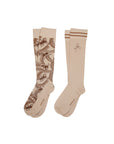 KAREN WALKER CAROUSEL KNEEHIGH SOCKS 2 PACK - CREAM MULTI