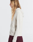 KAREN WALKER CAMPUS CABLE KNIT HOODIE