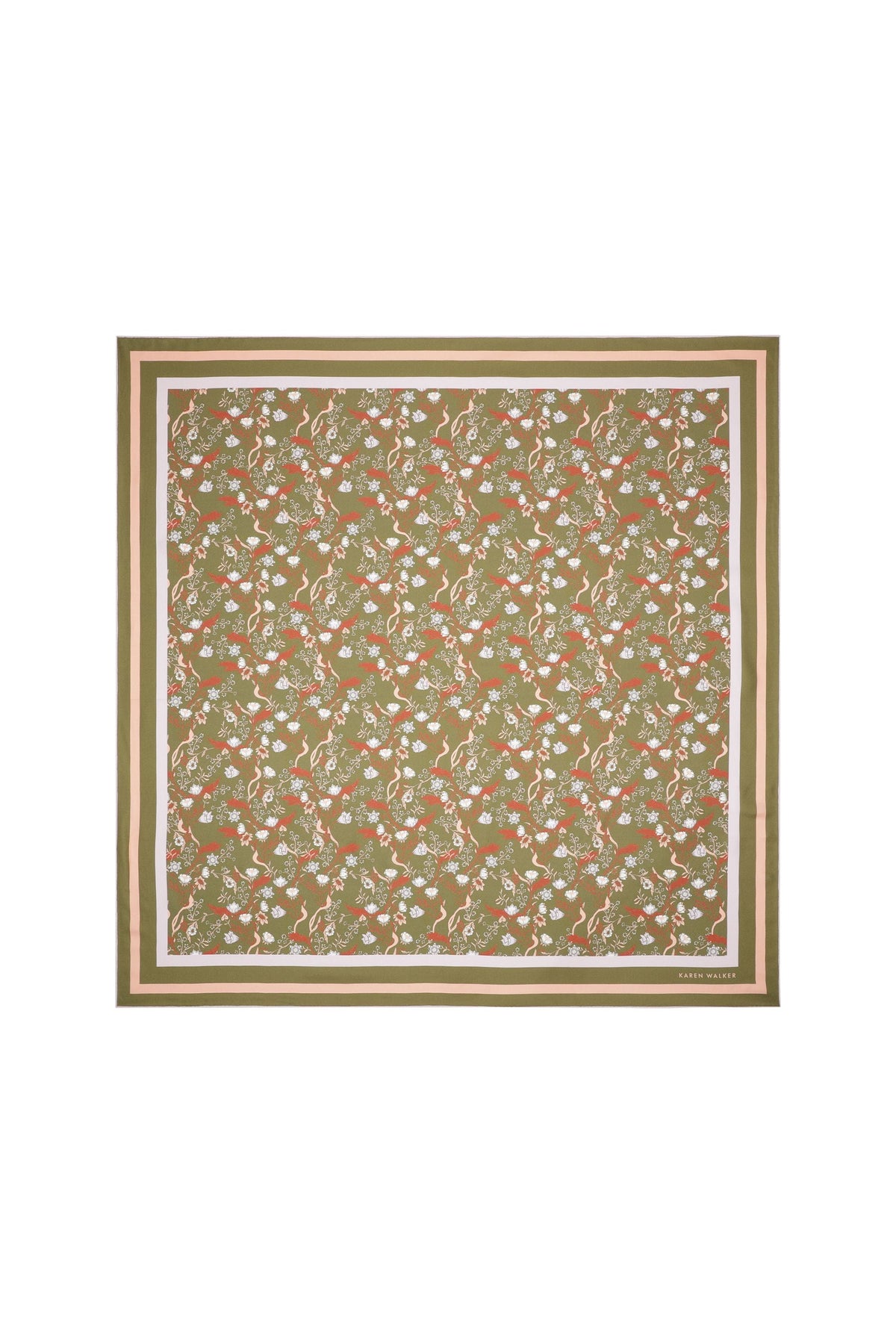 KAREN WALKER WHIMSY FLORAL CLASSIC SCARF