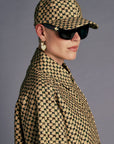 KAREN WALKER MONOGRAM CHECK CAP