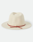 BRIXTON WESLEY FEDORA - WAX PAPER/RED EARTH