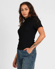 STORM HIGH NECK LACE TOP