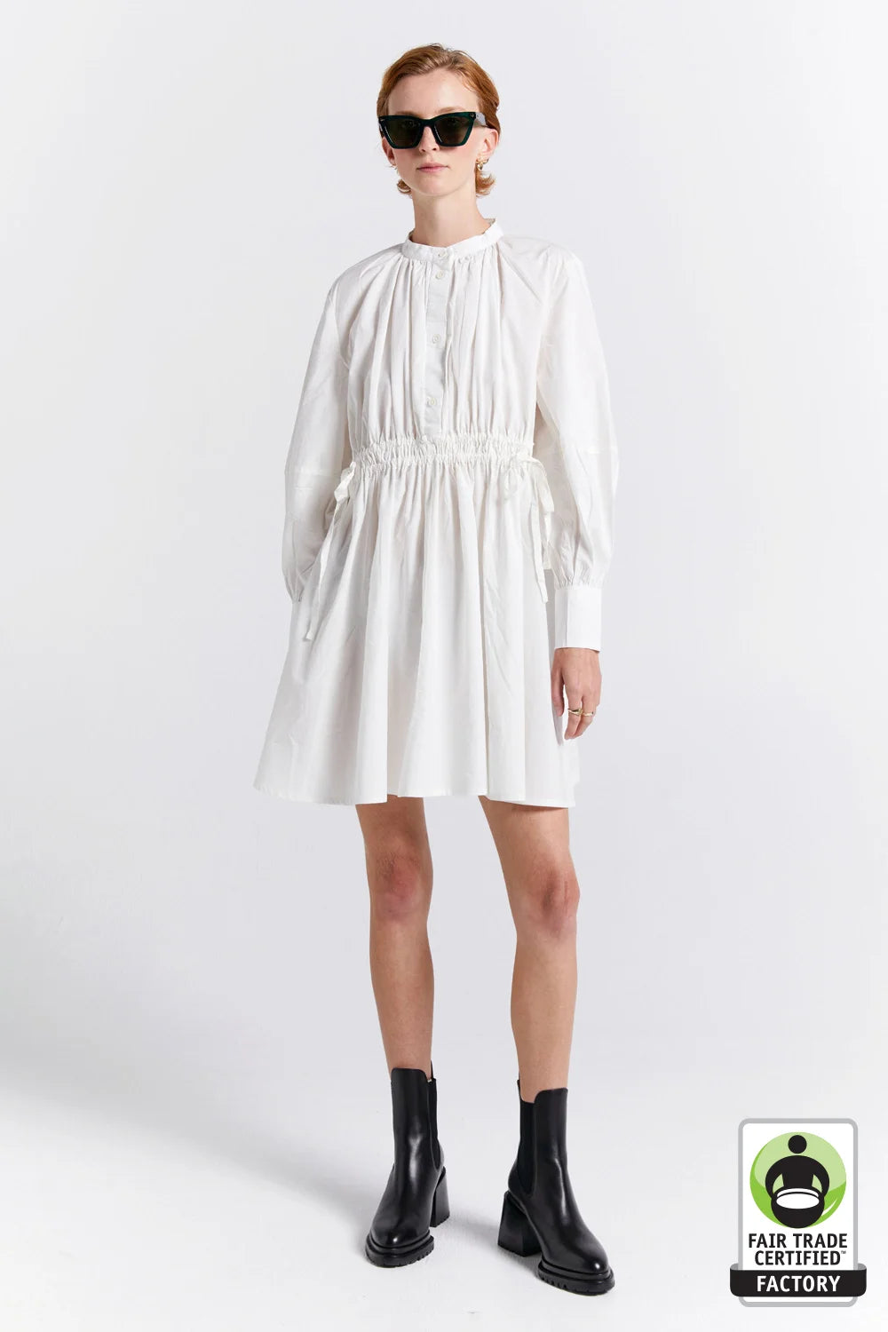 KAREN WALKER HIRUMA ORGANIC COTTON MINI SHIRT DRESS