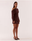 SOVERE ADA LONG SLEEVE MINI DRESS