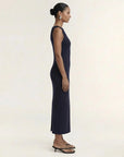 STAPLE THE LABEL LENO KNIT MIDI DRESS