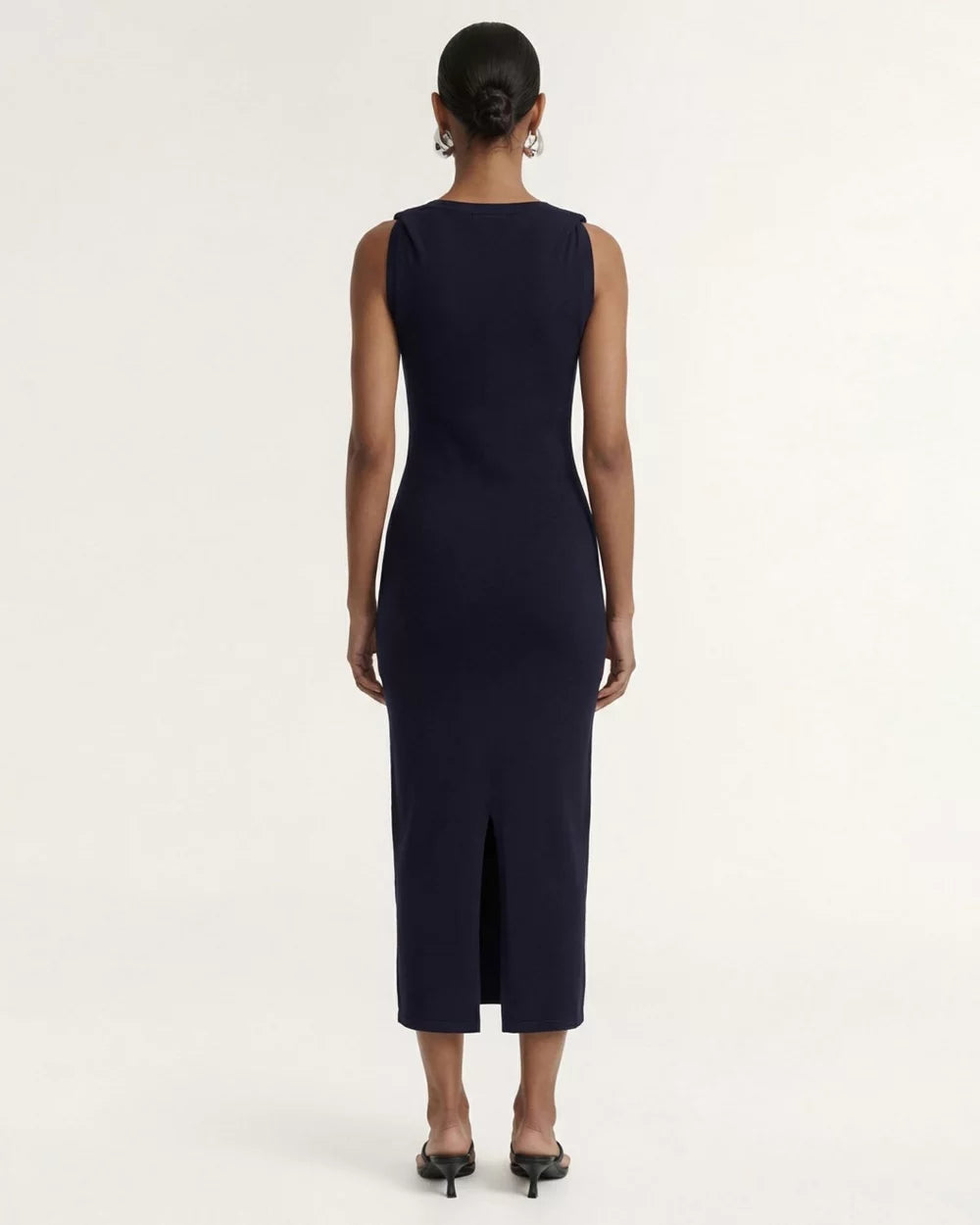 STAPLE THE LABEL LENO KNIT MIDI DRESS