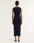 STAPLE THE LABEL LENO KNIT MIDI DRESS