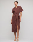 STAPLE THE LABEL ISHTAR WRAP SHIRTDRESS