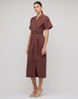 STAPLE THE LABEL ISHTAR WRAP SHIRTDRESS