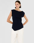 STAPLE THE LABEL CASSIAN ASSYM KNIT TOP