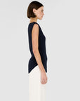 STAPLE THE LABEL CASSIAN ASSYM KNIT TOP