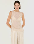 STAPLE THE LABEL ALIX DRAWSTRING KNIT TOP
