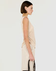 STAPLE THE LABEL ALIX DRAWSTRING KNIT TOP