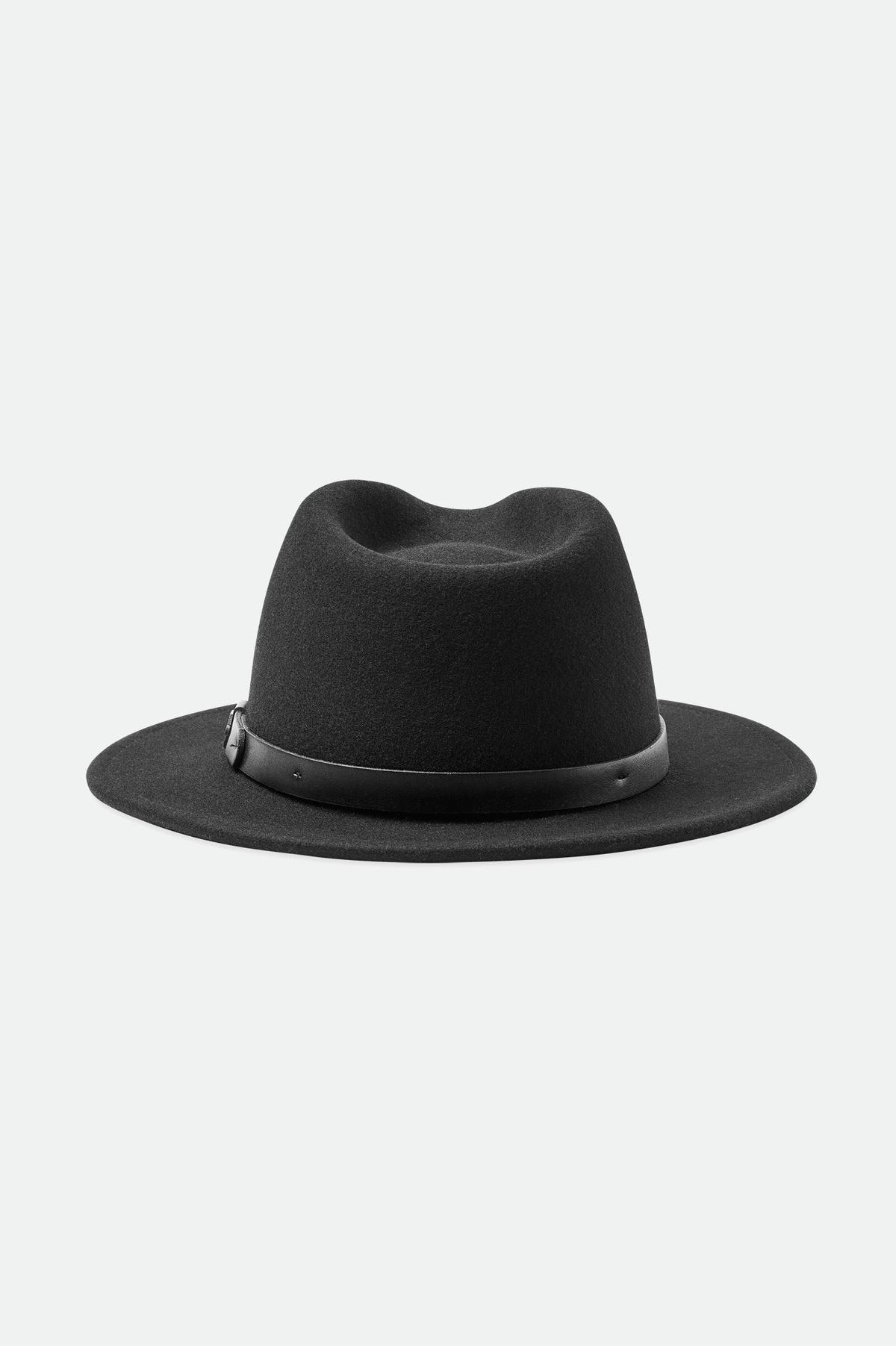 BRIXTON MESSER FEDORA - BLACK/BLACK
