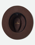 BRIXTON WESLEY PACKABLE FEDORA - CHOCOLATE