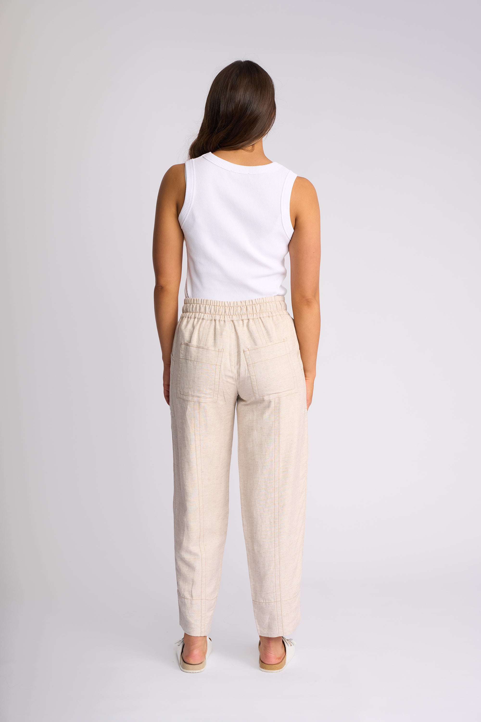 KNEWE DEW BARREL LEG ANKLE GRAZER PANT
