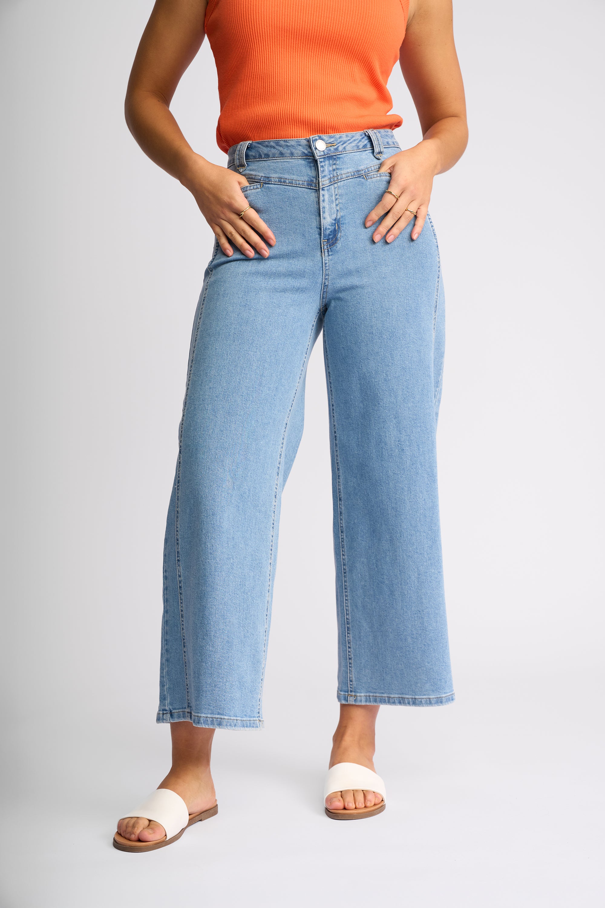 KNEWE INDEX WIDE LEG ANKLE GRAZER JEAN