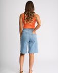 KNEWE ZURI LONGLINE WIDE LEG JORT WITH BELT SHORT