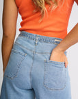 KNEWE ZURI LONGLINE WIDE LEG JORT WITH BELT SHORT