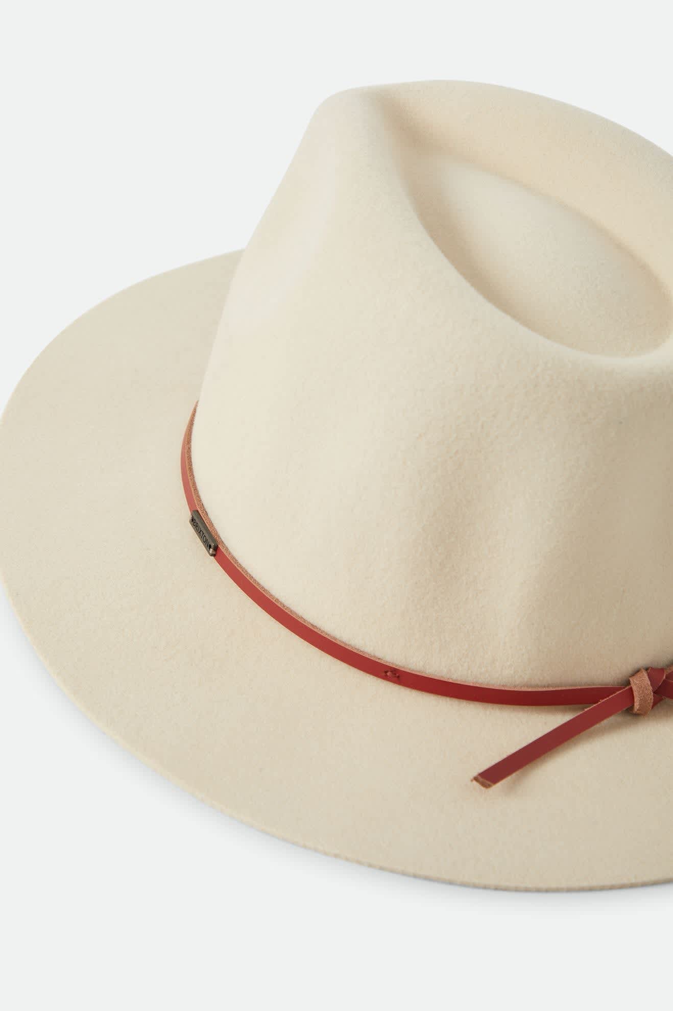 BRIXTON WESLEY FEDORA - WAX PAPER/RED EARTH
