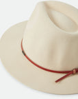 BRIXTON WESLEY FEDORA - WAX PAPER/RED EARTH