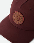 BRIXTON CREST SNAPBACK - BRICK/BROWN