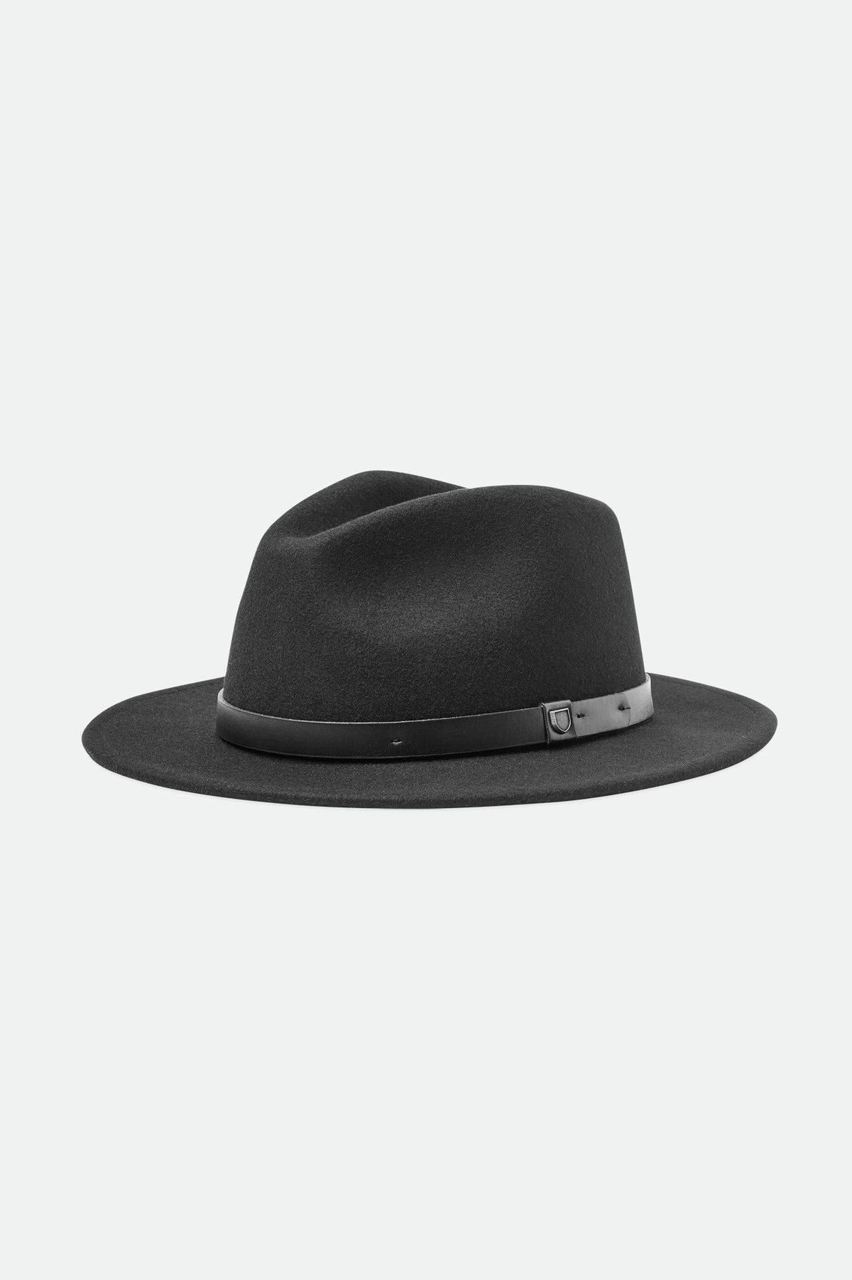 BRIXTON MESSER FEDORA - BLACK/BLACK