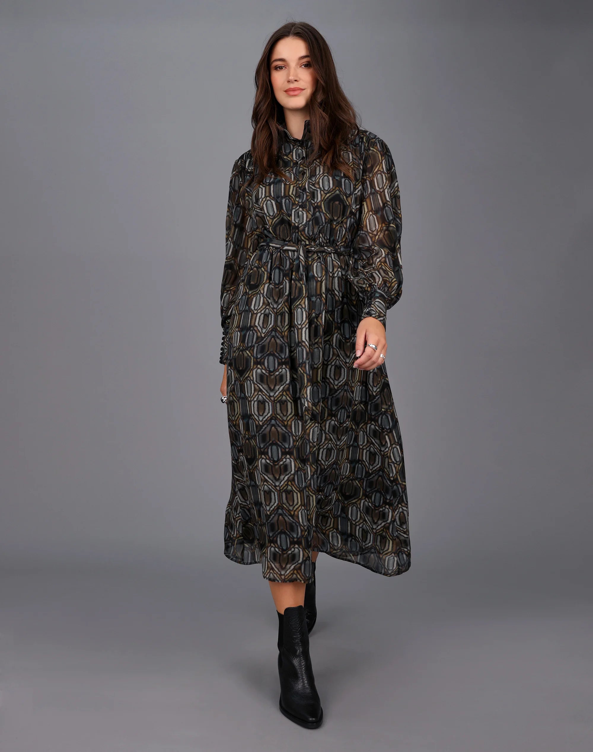 STORM NICKS PRINT SHIRT DRESS