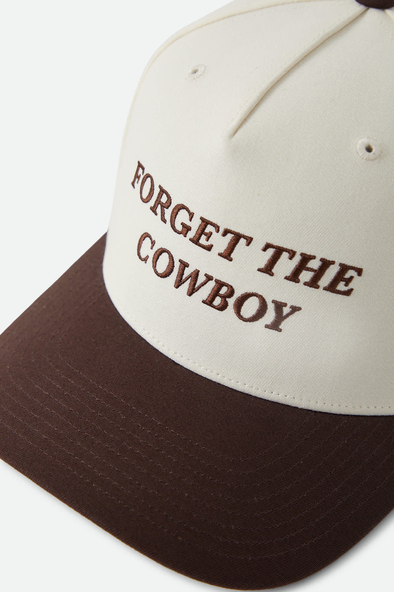 BRIXTON FOR GET THE COWBOY NP MP SNAPBACK - CHOC/OFFWHITE