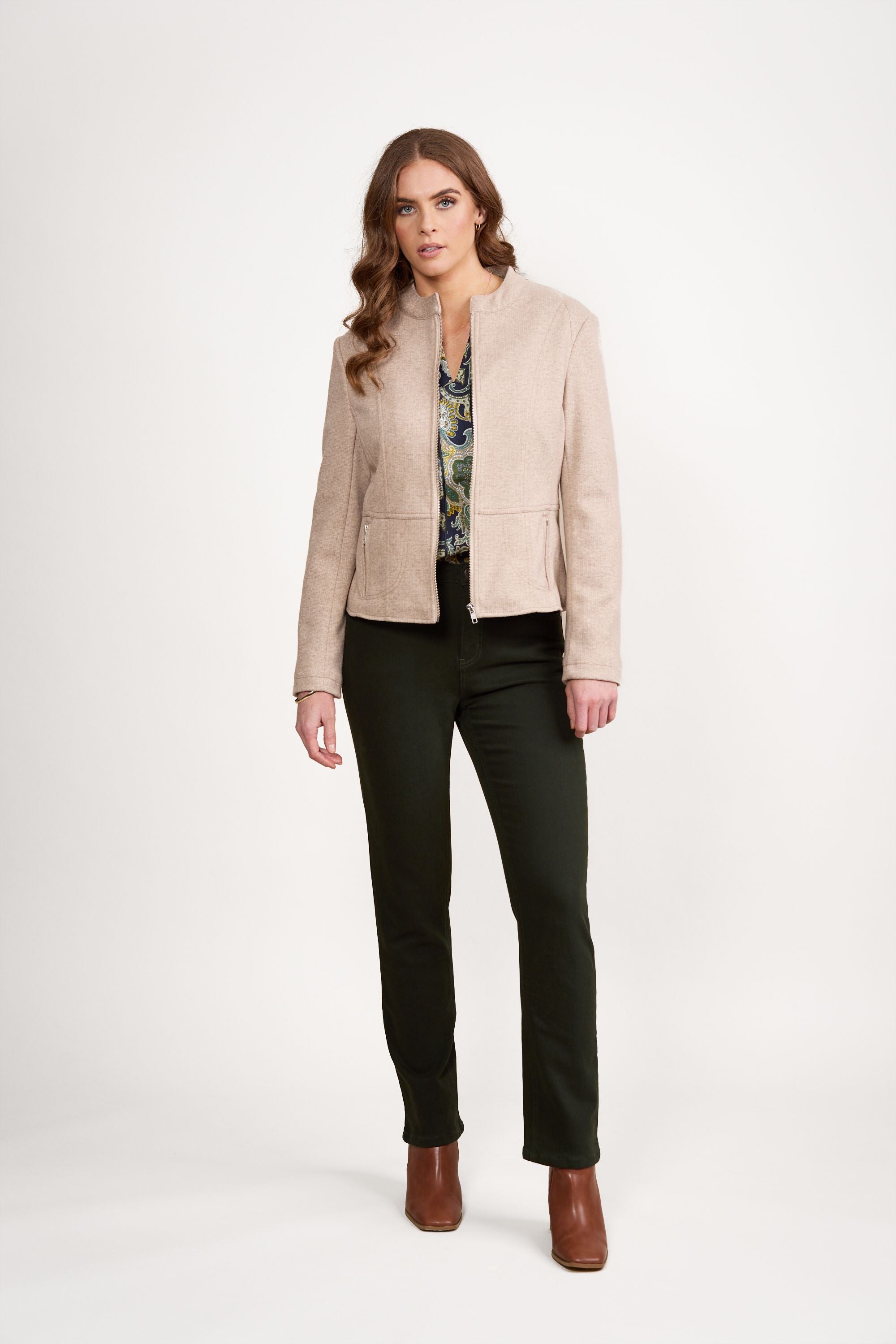 VASSALLI LONG SLEEVE LINED ZIP UP JACKET