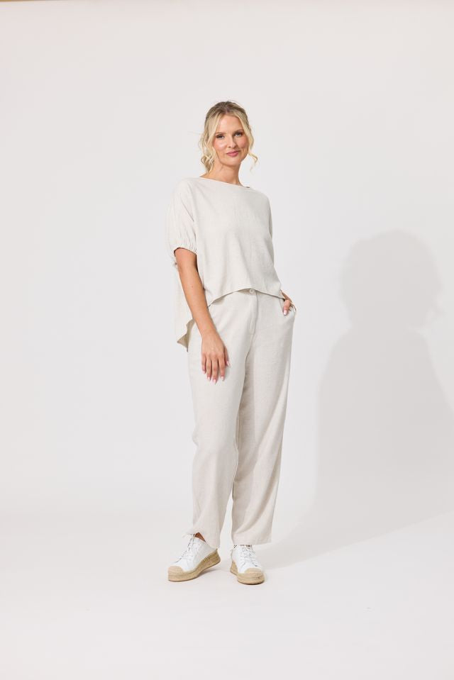 LEMON TREE COSTA LINEN TOP