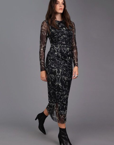 STORM SHADOWN MESH KNIT DRESS