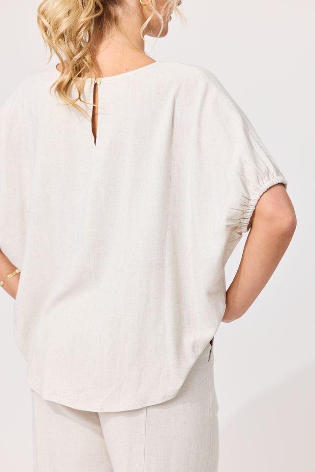 LEMON TREE COSTA LINEN TOP