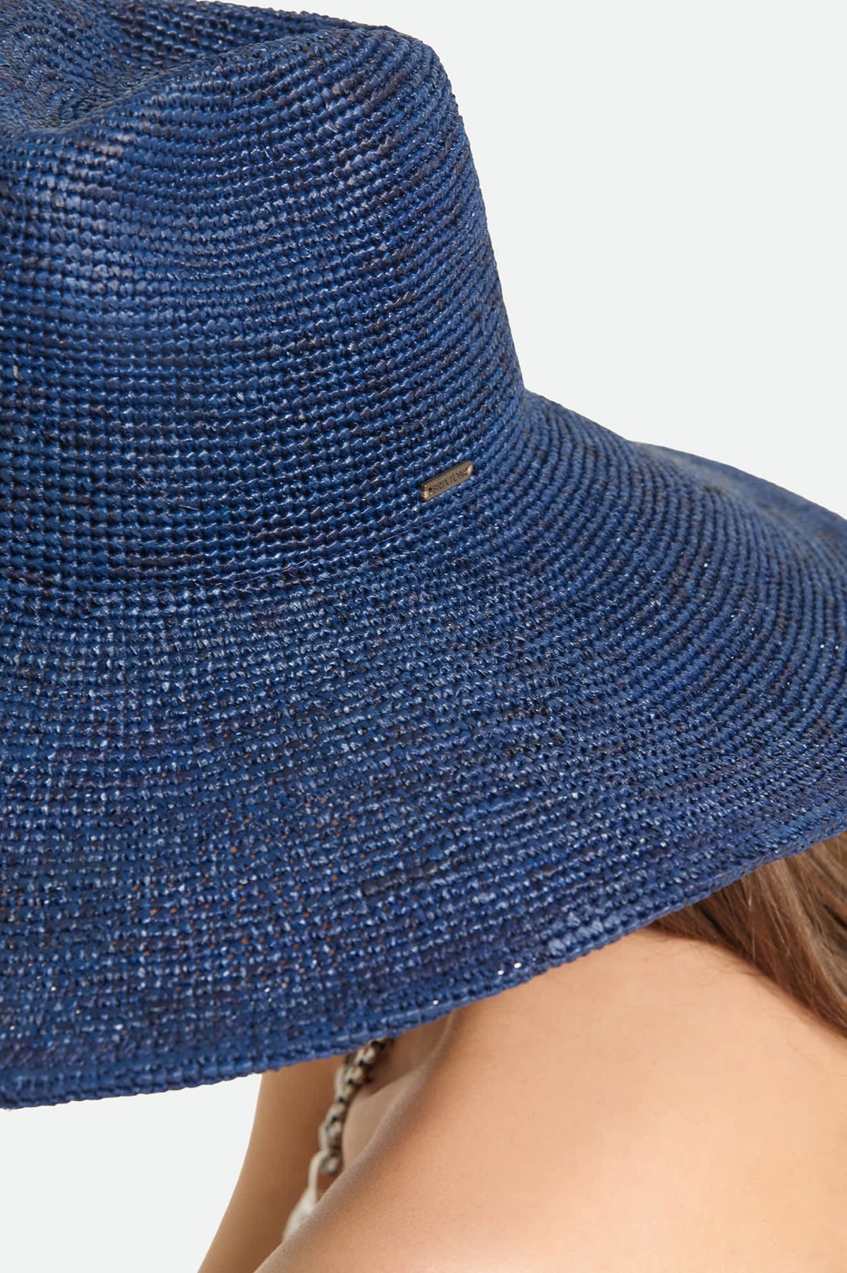 BRIXTON HELENA STRAW SUN HAT - MIDNIGHT BLUE