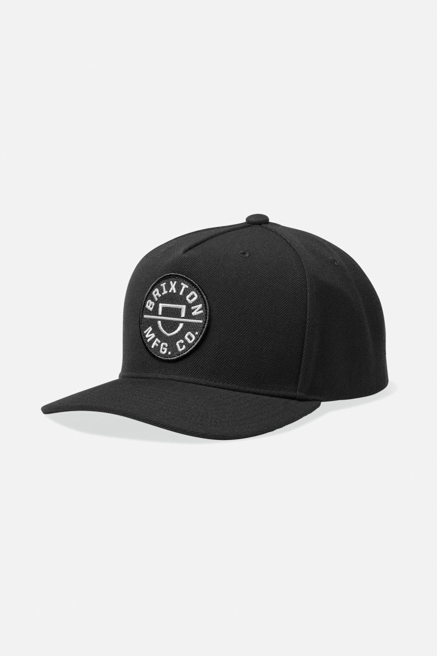 BRIXTON CREST SNAPBACK - BLACK