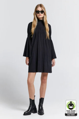 KAREN WALKER SUKI COTTON DRESS BLACK